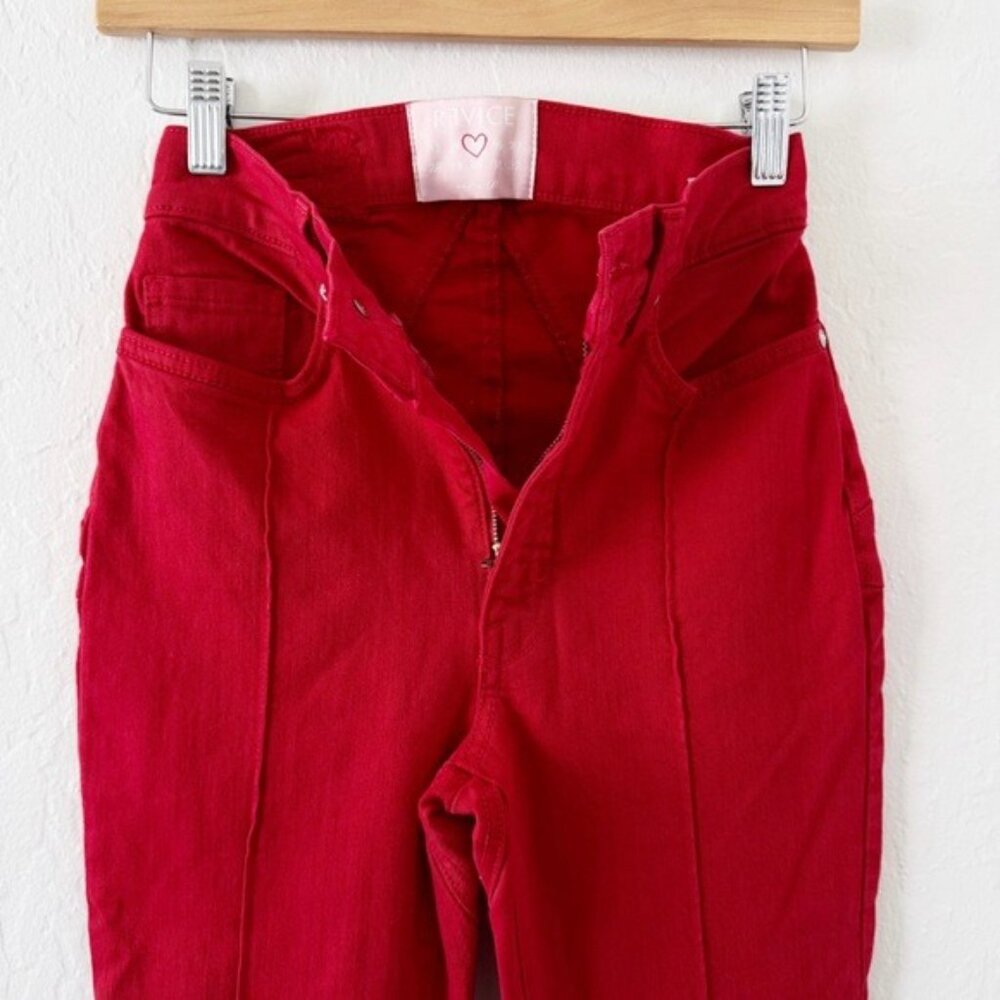 Revice Denim Venus Flare Jeans Red Mars Bar size 25 - Picture 4 of 12